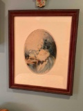 Signed Antique framed art. 19