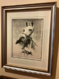 Signed R. H. Palenske, Greyhound- Worlds Champion Trotter framed art. 12