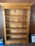 Vintage wood bookcase. 81