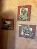 Signed Michael Swearngin framed wall art. 3 pieces 20