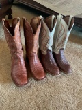 Nocona size 10.5 boots. 2 pairs