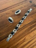 Stamped 925 earrings & stamped Mexico 925 bracelet