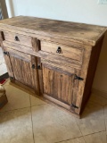 Vintage rustic two drawer, two door cabinet. 34