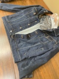 Goodfellows, Mens Denim Jacket size Large, and gloves