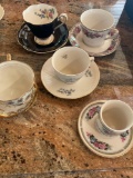 Vintage Cups & Saucers. 5 cups 5 saucers. See pics for manufacturers