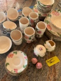 Vintage Franciscan Desert Rose dishes. 58 pieces