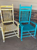 Wood Rocking chairs. 2 pieces