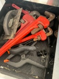 Assorted plumber wrenches, etc. 7 pieces