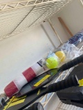 New American flag & Pickle ball paddles & balls