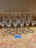 Cocktail & Wine Glasses. 23 pieces