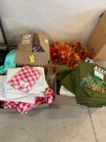 4th of July deco, & picnic table cloths, etc