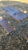 Picnic Table with Benches 5' long x 5'4