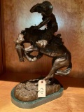 Frederic Remington bronze sculpture. 22