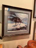 Signed. Olaf Weighorst Lonesome Trail framed art. 29