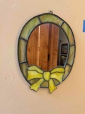 Stained glass oval mirror 13