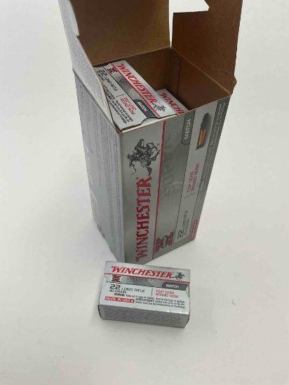 AMMO Winchester X Super 22 long rifle, 40 grain. 10 boxes = 500 Rimfire cartridges