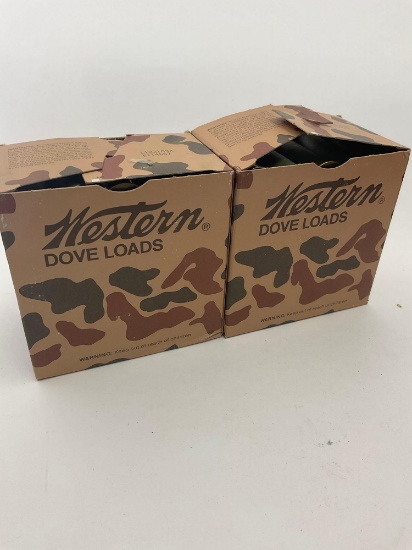 AMMO, Western Dove Loads. 12 GA, 25 plastic shotgun shells per box. 2 boxes