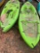 2) Lifetime Lime green Kayaks 9' 9