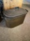 Antique copper boiler wash top with lid & wood handles. 24