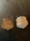 Indian Police & Deputy Sheriff Cheyenne silver replica badges. 1 3/4