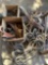 Lot of scrap leather & rope