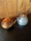 Vintage copper and tin tea pots. 2 pieces