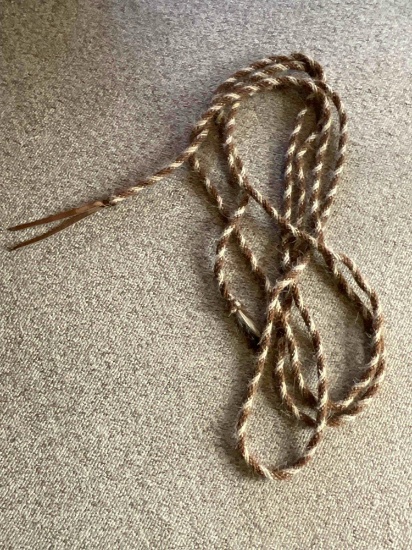 Vintage approximately 23' braided horsehair rope
