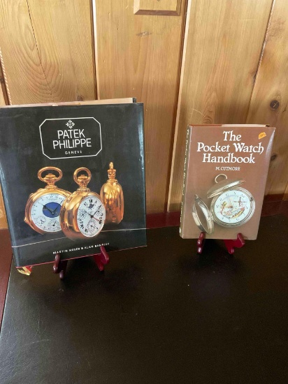 Patek Phileppe Geneve & The Pocket Watch Handbook hardcover books. 2 pieces