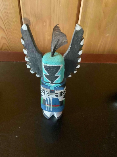 7" hand made, signed "Mother" by artist Kachina doll