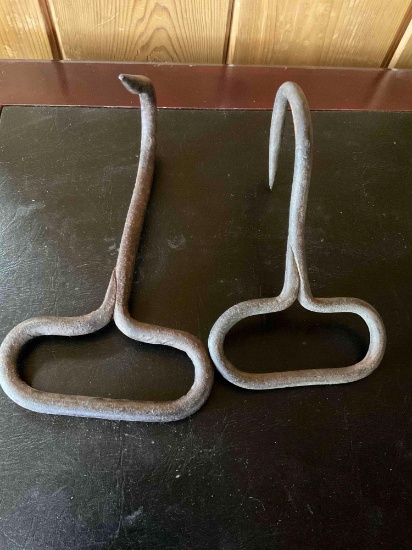 Vintage 8" hay hooks. 2 pieces