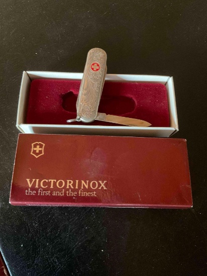 Victorinox "sterling silver engraved the Classic" Swiss Army Knife