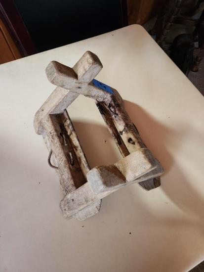 Vintage wood pack saddle