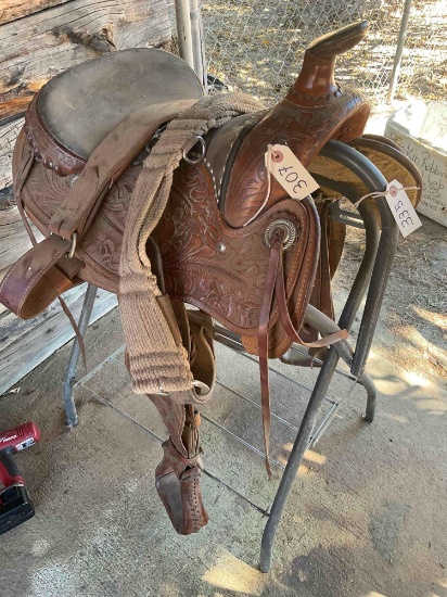 16.5" Ozark-Waco Texas, light weight saddle with cinch