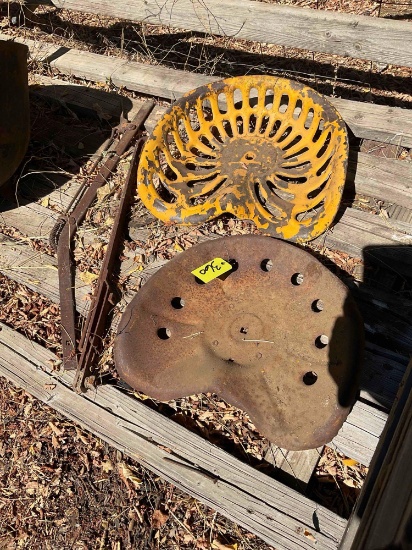 Vintage Cast Iron tractor seat & steal tractor seat