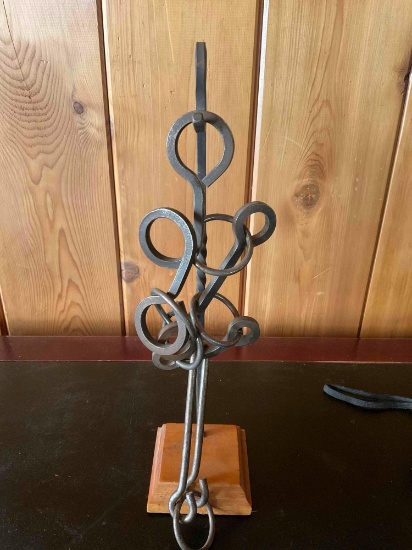 15" metal puzzle sculpture