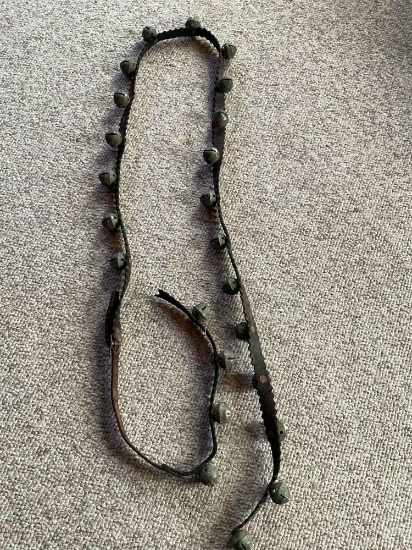 Vintage leather sleigh bells