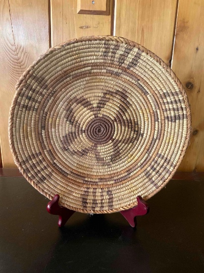 Vintage 13" woven basket