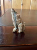 Zuni Fetish Coyote with turquoise eyes. 1.5