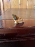Zuni Fetish Coyote with turquoise eyes & arrow. 1