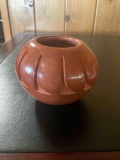 Santa Clara deep carved pottery signed by artist. 4