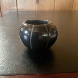 Santa Clara deep carved pottery signed by artist. 2