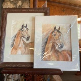 Wall art signed G Brumfield water color on canvas. Framed 13.5