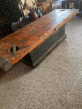 Coffee table made from Hatch Cover from Ship & Clyde Steam engine toolbox for base