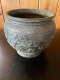 Chinese metal / brass vase 9.5
