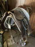 English cutback saddle with rack