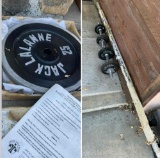 Jack Lalane Barbell & Dumbbell set with 25lb plates