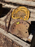 Vintage Cast Iron tractor seat & steal tractor seat