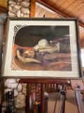 Framed wall art. Llona Boaz ( signature could be hidden by frame). 25