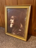 Framed wall art. Tag on the back reads Old West Collectors Series Buffalo Bill. 14