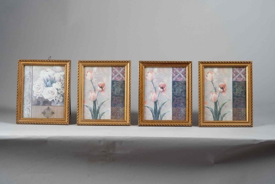 Wall deco. 4 pieces. 9 1/2" x 12" each